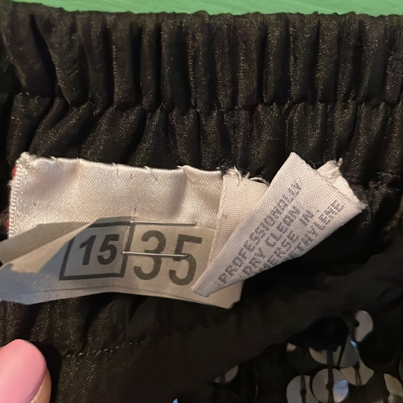 C.C. Couture Sequin Silk Black Vintage Skirt - Picture 7 of 9